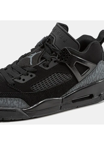 Черные демисезонные кроссовки мужские и женские nike air jordan spizike low black | найк аир джордан спайзик черные No Brand
