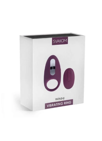 Эрекционное кольцо с вибрацией и пультом ДУ Winni Violet SO4844 Svakom (303883472)