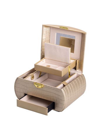 Кейс-органайзер для прикрас із защіпкою 24х17х18 см, золотистий Yiwu (328603013)