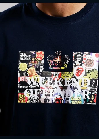 Темно-синя футболка badges navy Weekend Offender