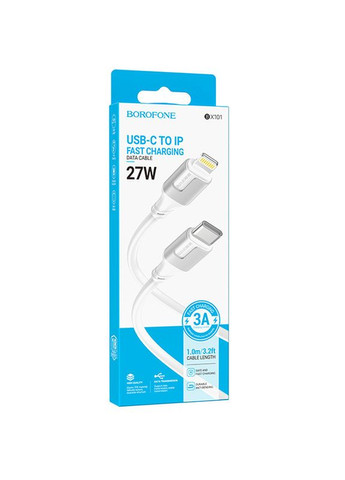 Кабель для зарядки Lightning Type-C для iphone / дріт, шнур тайп сі на лайтнінг зарядний кабель для айфона 1м Borofone (356102680)