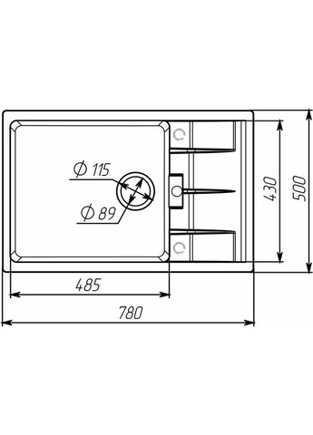 Гранітна мийка для кухні ROMA 7850 матова Сіра Valeso (358059743)