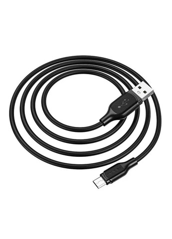 Кабель BX42 USB to Type-C 3A, 1m, silicone, TPE connectors, Black Borofone (369456652)