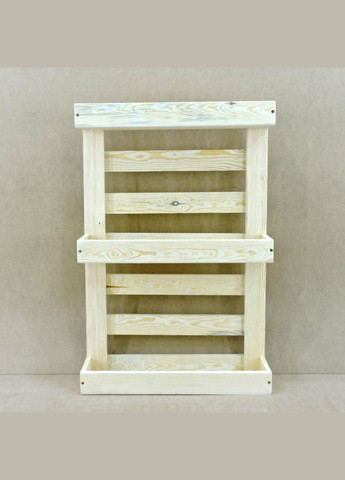 Полиця настінна для квітів з дерева Табоан бланже (ЦВС-005801) No Brand (328224902)