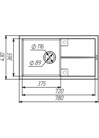 Гранитная мойка для кухни SOLID 7843 матовая Valeso (358059002)