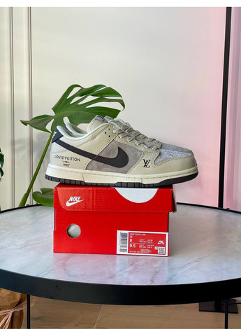 Кроссовки женские и мужские Nike SB Dunk Low x Louis Vuitton grey | Найк сб Данк низкие серые No Brand серые демисезоны (355888606)