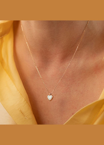 Колье Сердечко с опалом (красное золото) кол02413 43 Oniks (264392828)