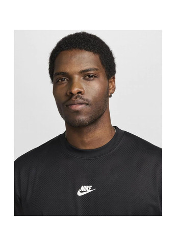Чорна футболка чоловіча t-shirt dri-fit sportswear max90 black Nike