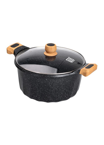 Велика алюмінієва каструля об'ємом 11 літрів з кришкою Ø32 см з антипригарним покриттям HP-4-435B MGC (370802520)