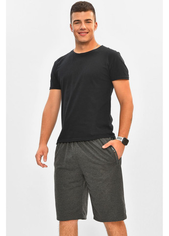 Шорты мужские батальные тёмно-серого цвета Let's Shop (349729094)