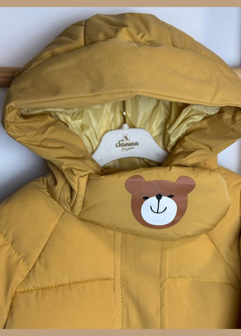 Комбінована зимня пальто зимове дитяче bear жовте 10640 No Brand