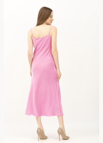 Розовое деловое платье Lesia однотонное