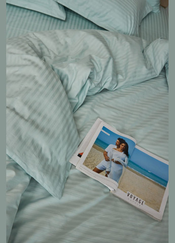 Комплект постельного белья Детский 110х140 наволочки 2х40х60 Stripe Mint Satin Stripe (MS-830000185) Moon&Star StripeMint (293173195)