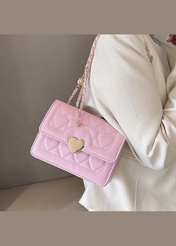 Женская классическая сумка кросс-боди на цепочке 10216 розовая No Brand (290665313)
