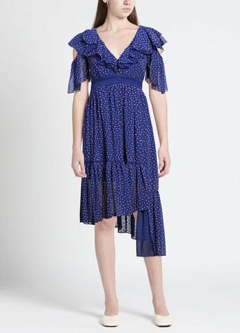 Синя кежуал сукня Three Floor з абстрактним візерунком