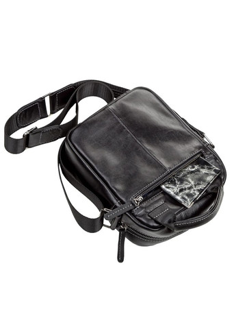 Сумка мужская 11088 кожаная Черная Shvigel (331907513)