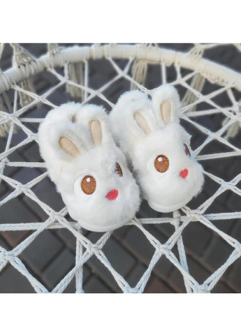 Дитячі кімнатні домашні зимові плюшеві закриті капці для дітей дівчаток 23 см (481729-Prob) Біла Зайка розмір 36-37 Unbranded (365657959)