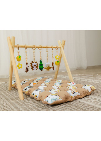 Мобиль деревянный напольный BabyGym XRMASTER Лесничок с матрасиком Машинки No Brand (348059022)