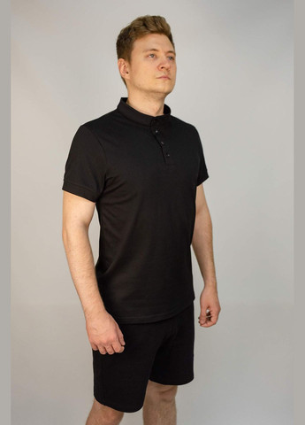 Чорна футболка-поло чоловіча Hot