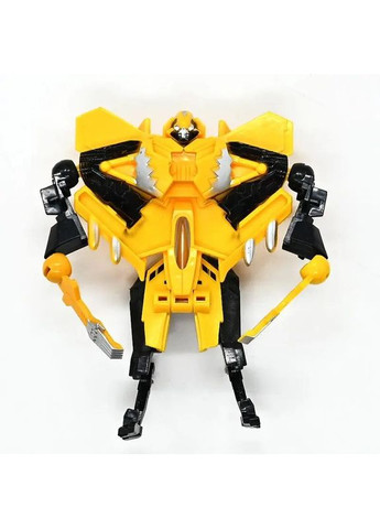 Трансформер превращается с робота в самолет в комплекте маска Желтый (HS 42) No Brand (369965021)