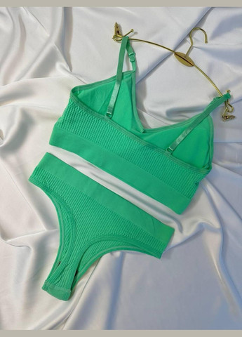 М'ятний демісезонний жіноча нижня білизна (топ+трусики) l м'ятний (do2503/2 ) Ghazel