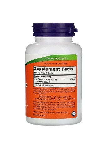 Экстракт пальмы сереноа "Saw Palmetto Extract", 160 мг, 240 капсул Now Foods (361116698)