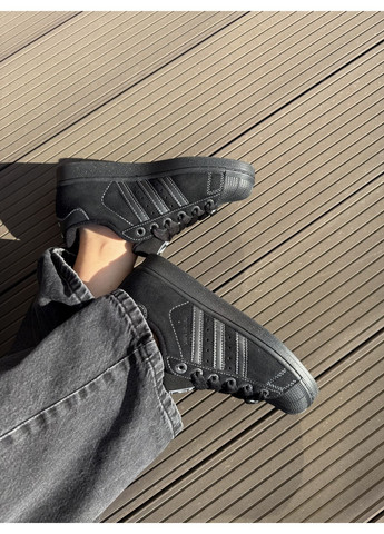 КРОСІВКИ ЖІНОЧІ ADIDAS SUPERSTAR SUEDE BLACK АДІДАС СУПЕРСТАР No Brand чорні демісезони (367167193)