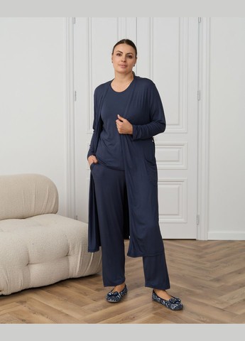 Темно-синя батальний комплект-трійка зі штанами Nicoletta