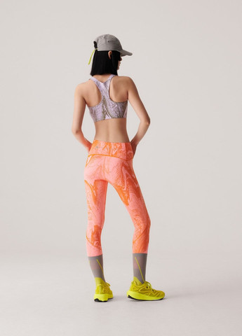 Оранжевые демисезонные леггинсы для тренировок by stella mccartney truepurpose optime printed 7/8 adidas