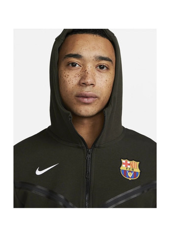 Оливкова вітровка чоловіча fc barcelona tech fleece windrunner olive Nike