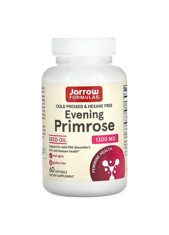 Жирные кислоты Evening Primrose 1300 mg, 60 капсул Jarrow Formulas (293479086)