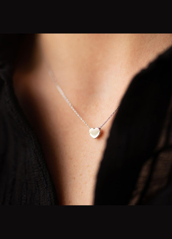 Кольє Сердечко в білому золоті кол01253 38 Oniks (264644392)