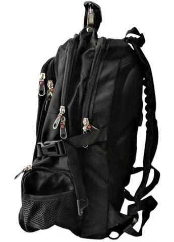 Рюкзак шкільний тканинний ортопедичний з металевою ручкою + дощовик + usb шнур -SCHOOL 8815SC чорний Victory (360979058)