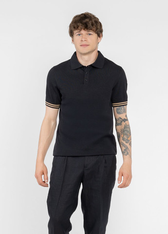 Черная футболка-поло мужское черное для мужчин Arber