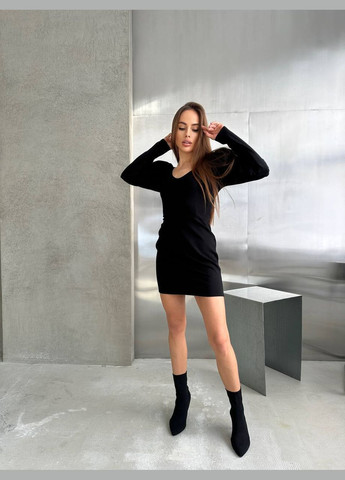 Чорна коктейльна, ділова, повсякденний, кежуал, вечірня жіноча сукня силуетна No Brand