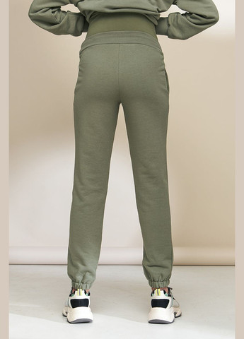 Трикотажні спортивні штани для вагітних оливкові бавовняні Юла мама (302648589)