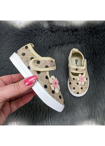 Золотые тапочки детские для девочки Blue Rama