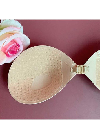 Бежевий невидимка самоклеючий бюстгальтер невидимка еротична білизна Fly Bra без кісточок лайкра