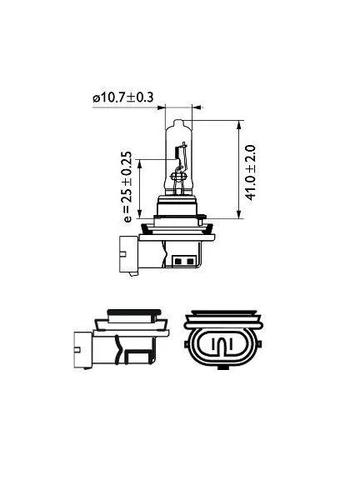 Автолампа галогеновая 65W H9 12V 65W PGJ19-5 / STANDARD / 1ШТ. BLISTER PS 12361 B1 Philips (386941682)