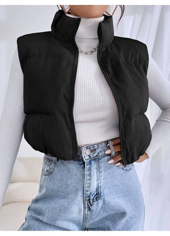 Женская утепленная жилетка с высоким воротником No Brand (365639498)