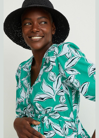 Комбінована кежуал сукня з бавовни для вагітних C&A однотонна