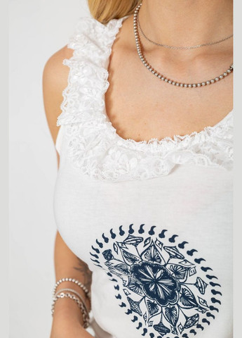 Молочная пижама женская с принтом Ager 243R1484-021