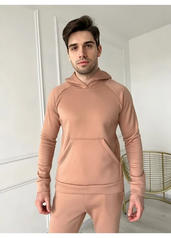 Бежевий демісезонний костюм чоловічий брючний No Brand
