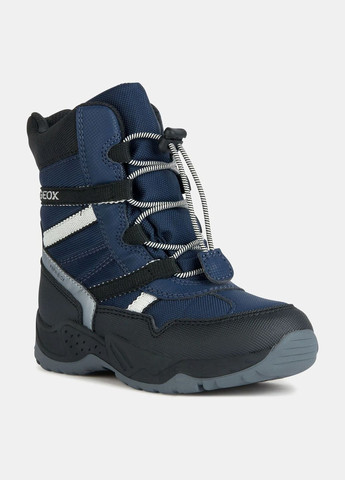Синие повседневные зимние ботинки для мальчика j sentiero в.b abx a navy grey Geox