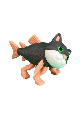 Игрушка Trulimero trulichina Кот-рыба из серии Italian Brainrot, серый 11 см (PIG10036) DrukHouse3D (352166144)