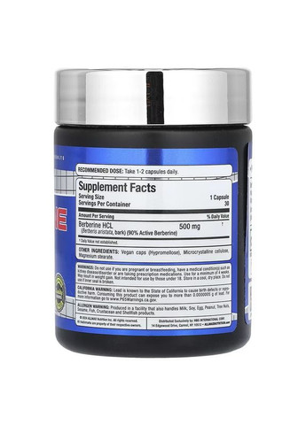 Берберин AllMax Berberine HCL, 30 Vegan Capsules ALLMAX Nutrition (301906380)