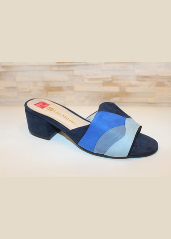 Синие шлепанцы женские летние синие Lino Morano