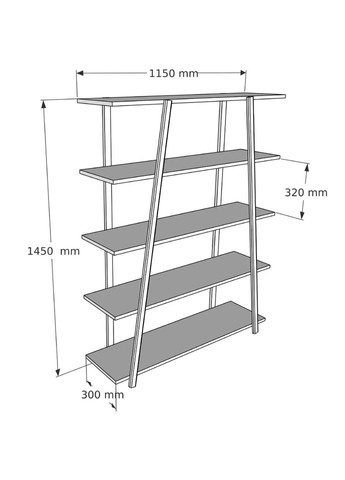 Стелаж кухонний з дерева Сіблі сієна (СТА-0164105) No Brand (327848596)