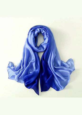 Шовковий шарф палантин Градієнт синій - блакитний No Brand (327419583)