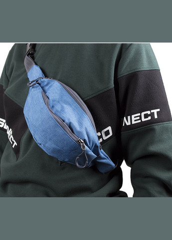 Мужская текстильная сумка на пояс Y302-12SBLUE голубая Dovhani (370848542)